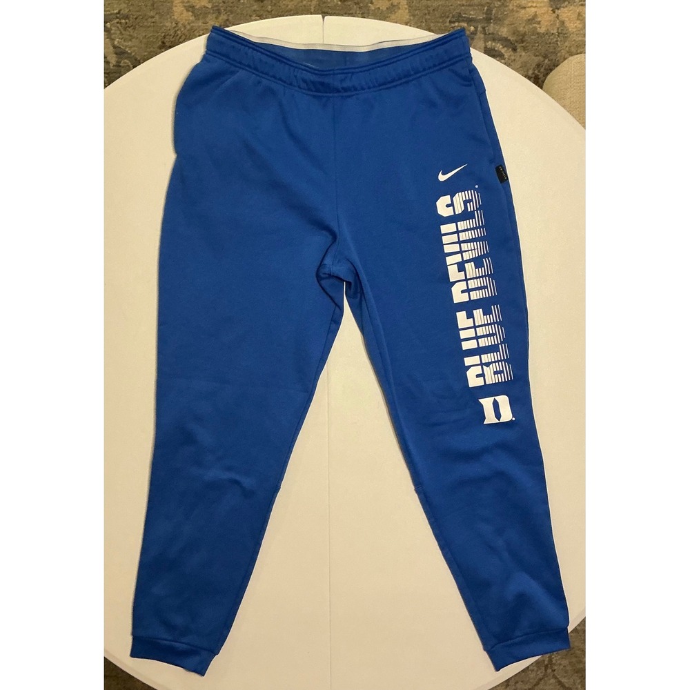 Nike On Field Duke Blue Devils Joggers‎ Blue Dri FIT Fleece Sweatpants NCAA L